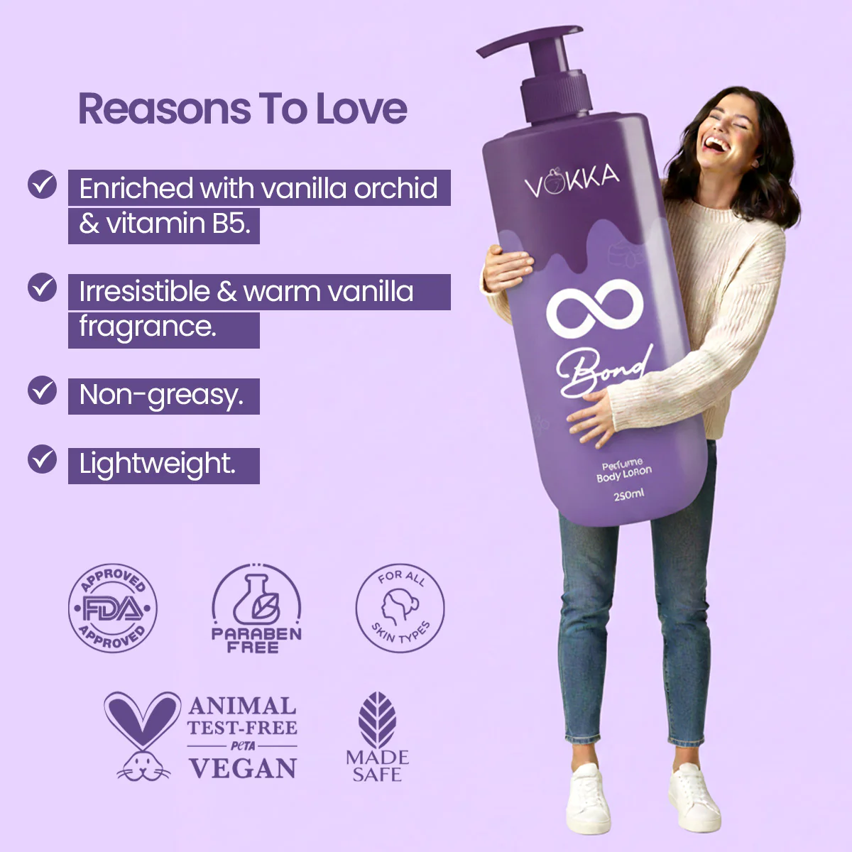 Vokka Bond Perfume Body Lotion 250ml | Classic Lavender Woody Fragrance - Image 6