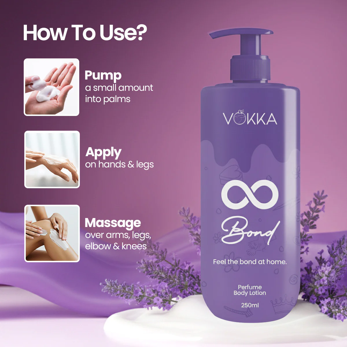 Vokka Bond Perfume Body Lotion 250ml | Classic Lavender Woody Fragrance - Image 8