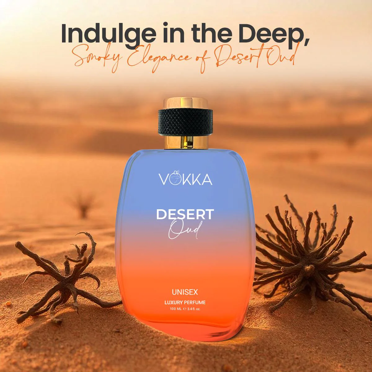 Vokka Desert Oud 100ml Unisex Perfume - Image 3