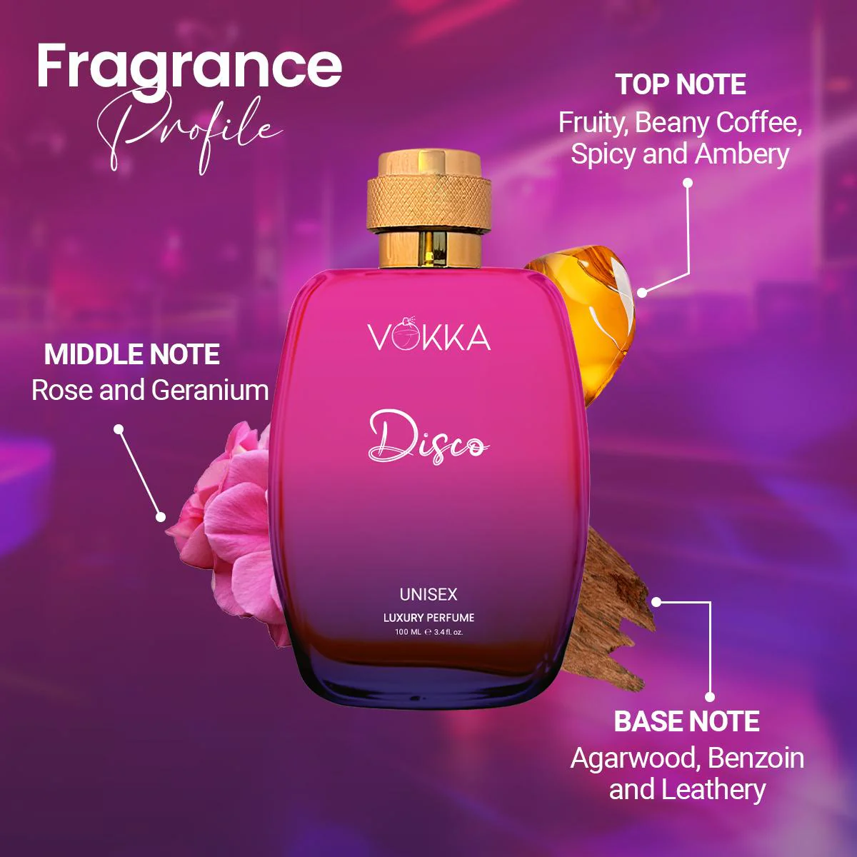 Vokka Disco 100ml Unisex Perfume - Image 4