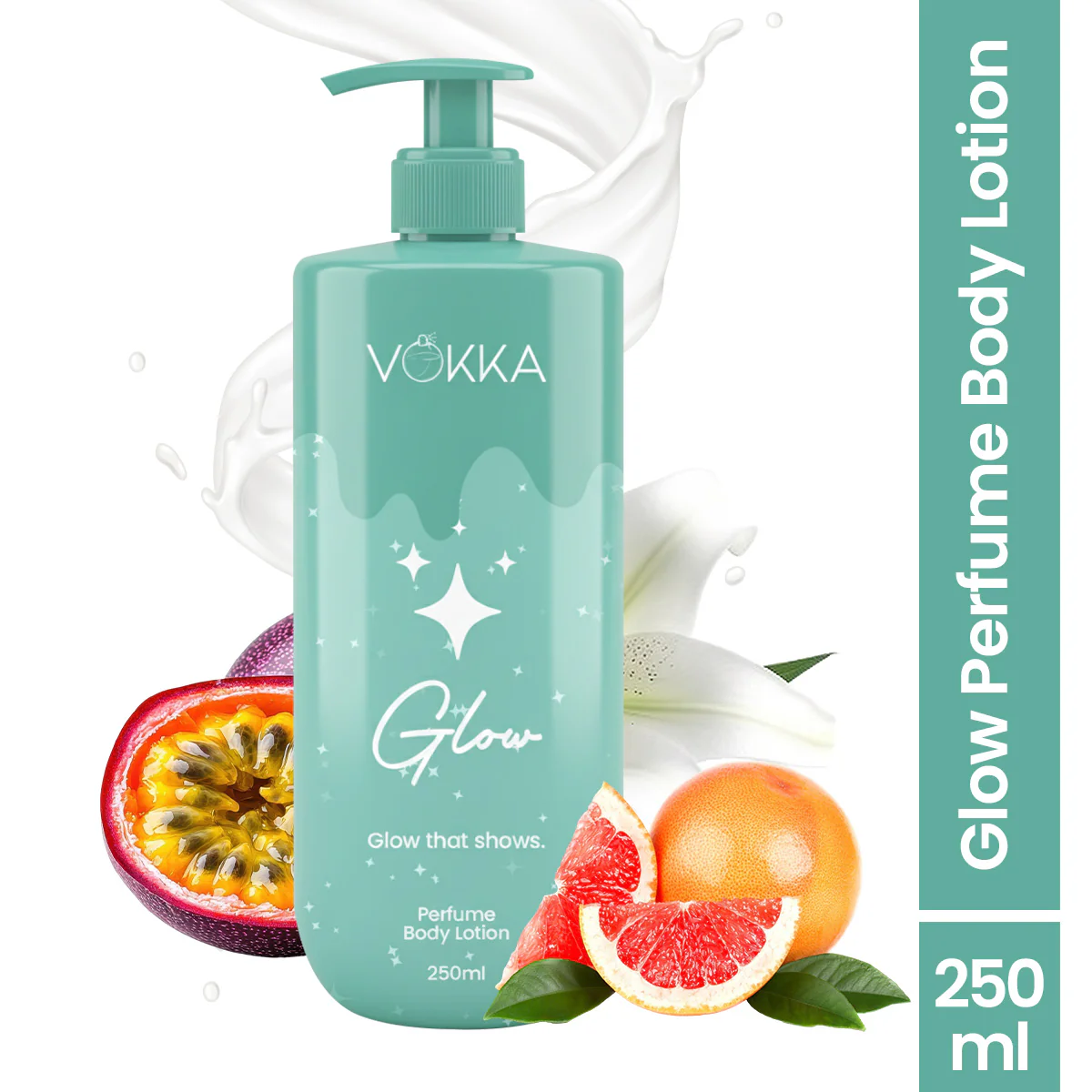 Vokka Glow Perfume Body Lotion 250ml | Bright Fruity Floral Fragrance - Image 2