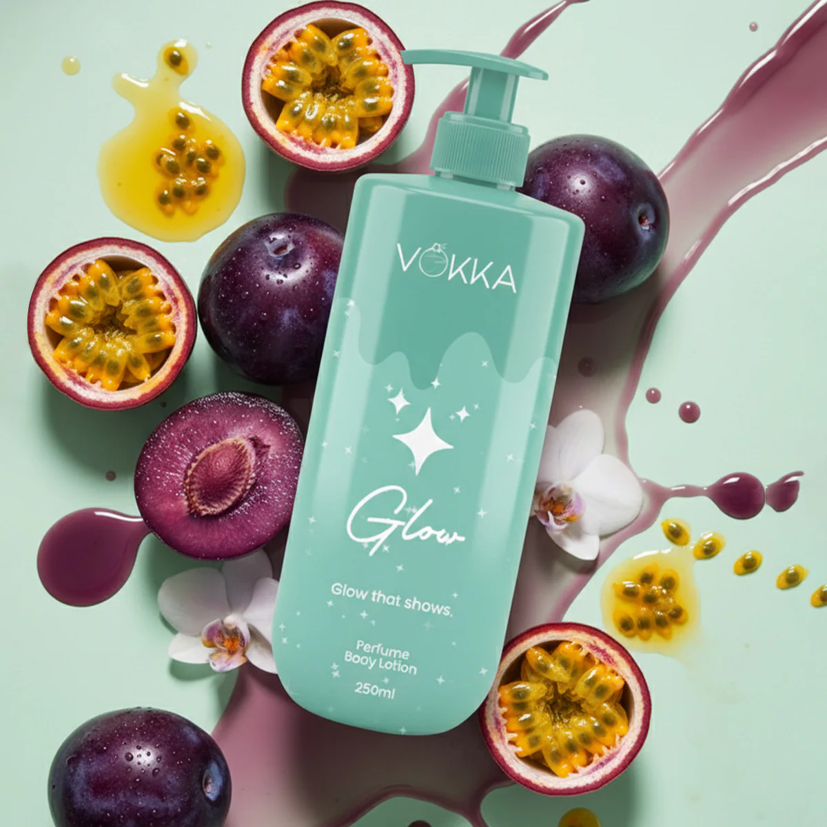 Vokka Glow Perfume Body Lotion 250ml | Bright Fruity Floral Fragrance - Image 7