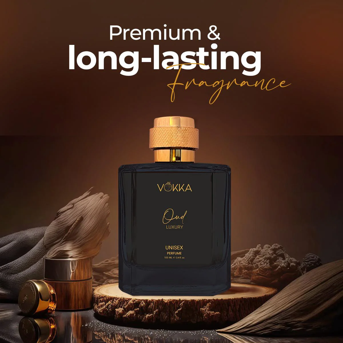 VOKKA Oud 100 ml | Unisex Luxury Long Lasting Smokey Perfume For Men And Women - Image 3