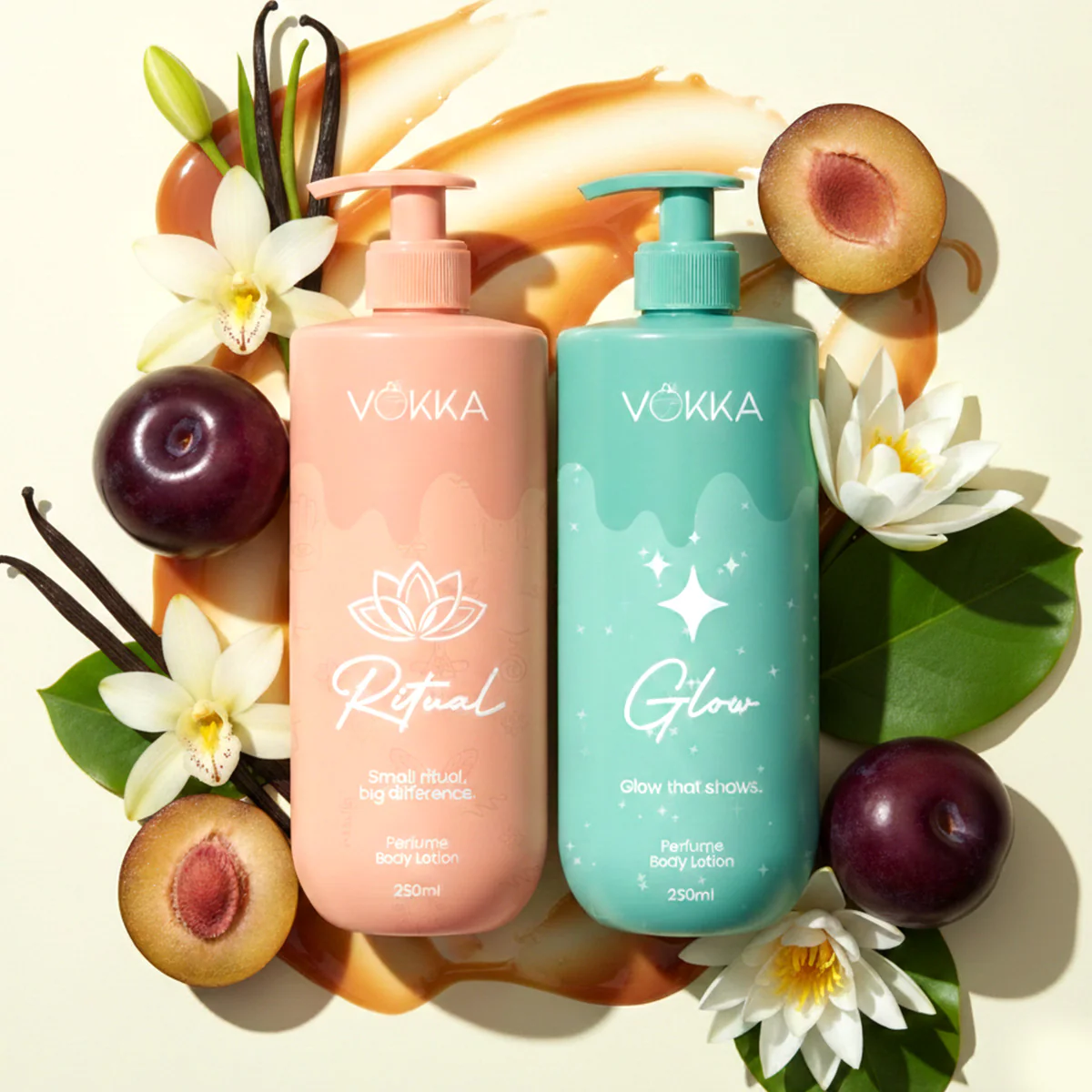 Vokka Ritual & Glow Perfume Body Lotion Combo 250ml x 2 - Image 10
