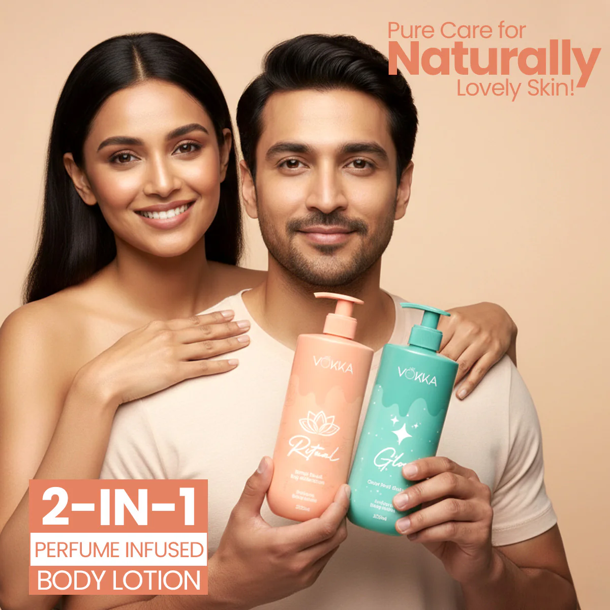Vokka Ritual & Glow Perfume Body Lotion Combo 250ml x 2 - Image 3
