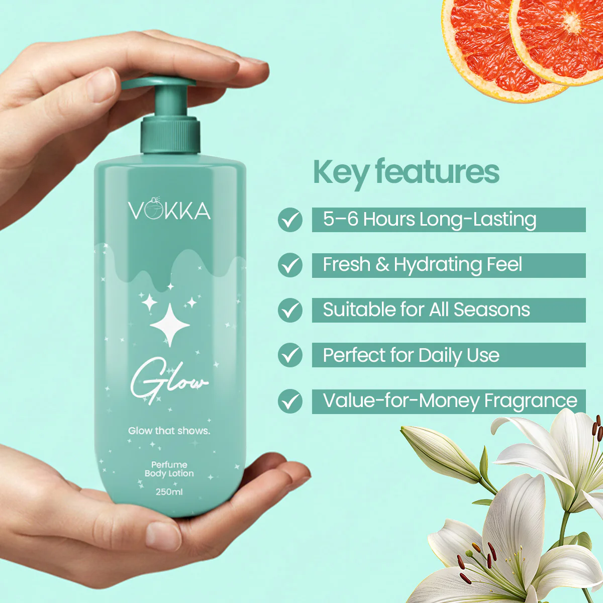 Vokka Ritual & Glow Perfume Body Lotion Combo 250ml x 2 - Image 7