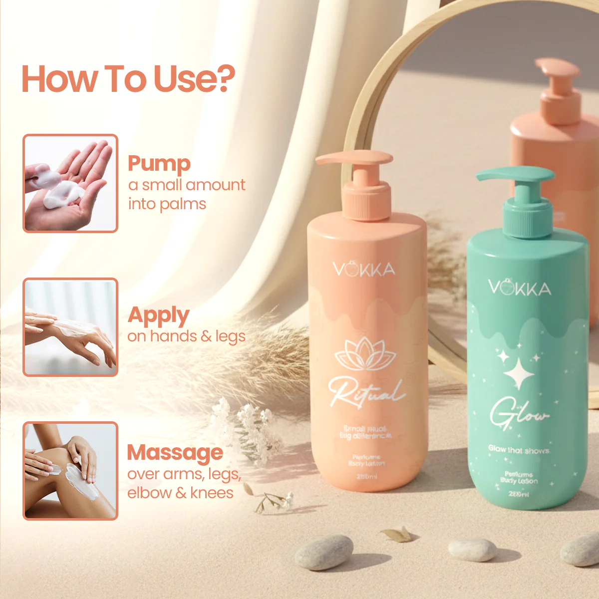 Vokka Ritual & Glow Perfume Body Lotion Combo 250ml x 2 - Image 9