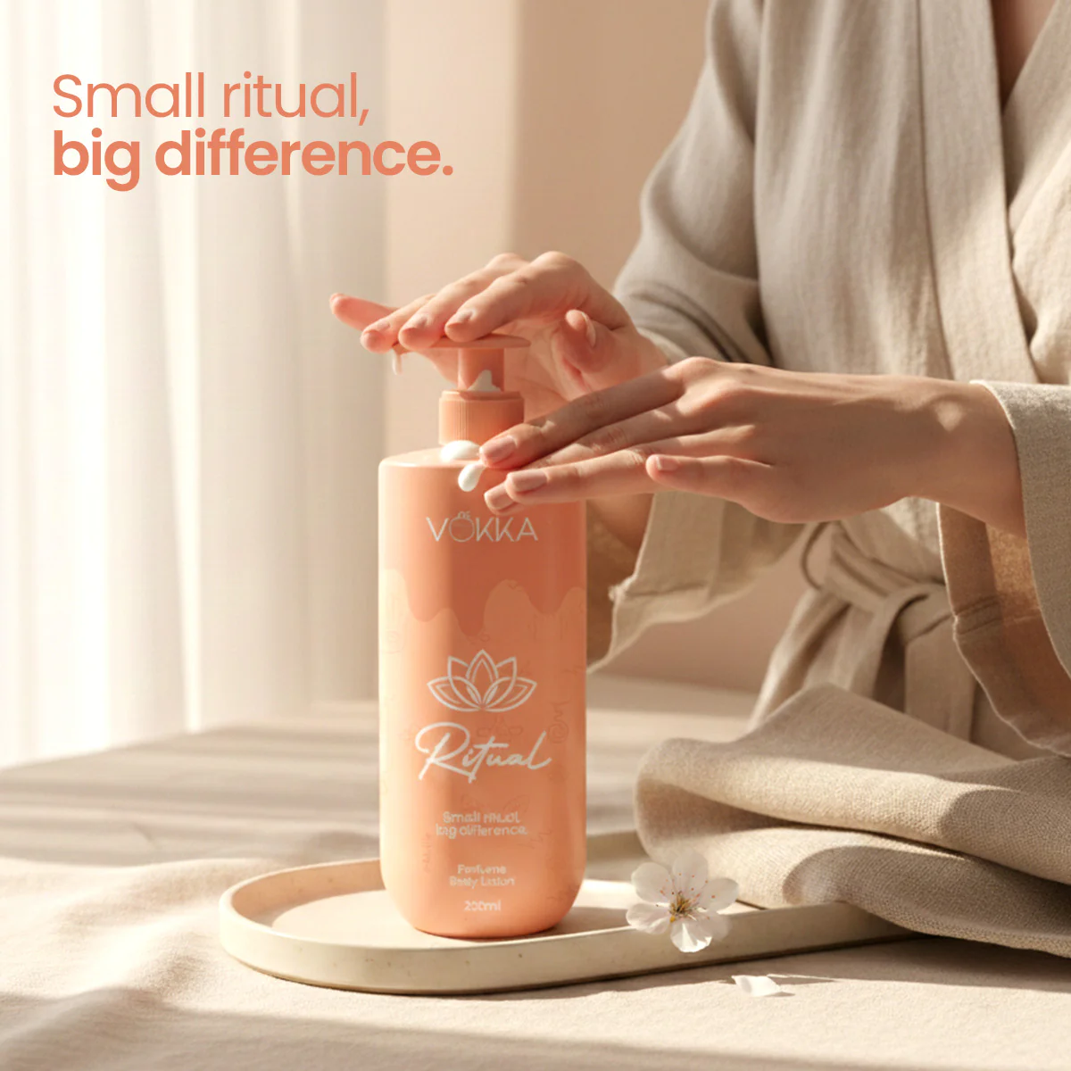 Vokka Ritual Perfume Body Lotion 250ml | Warm Vanilla Gourmand Fragrance - Image 10
