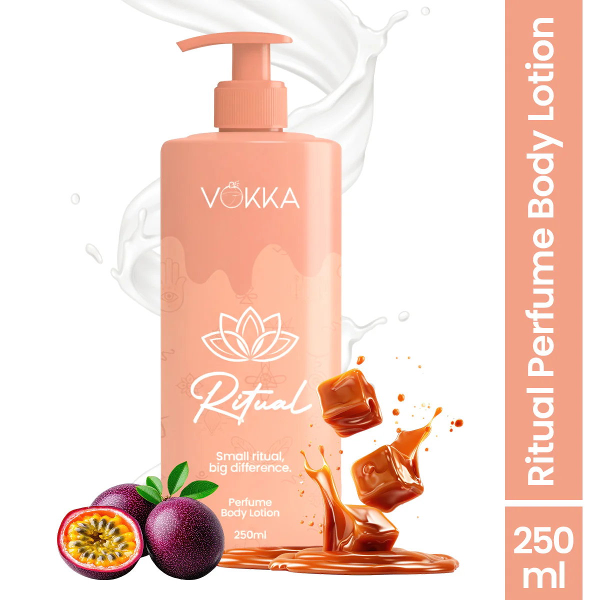 Vokka Ritual Perfume Body Lotion 250ml | Warm Vanilla Gourmand Fragrance - Image 2