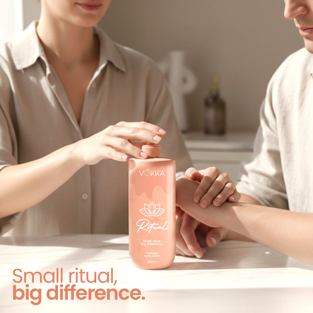 Vokka Ritual Perfume Body Lotion 250ml | Warm Vanilla Gourmand Fragrance - Image 9