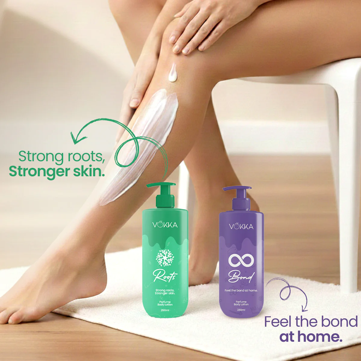 Vokka Roots & Bonds Perfume Body Lotion Combo 250ml x 2 - Image 9