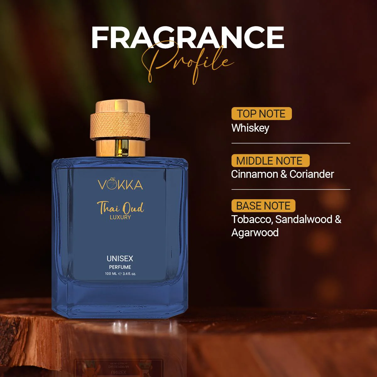 VOKKA Thai Oud 100 ml Unisex Luxury Long Lasting Woody Perfume For Men And Women - Image 5