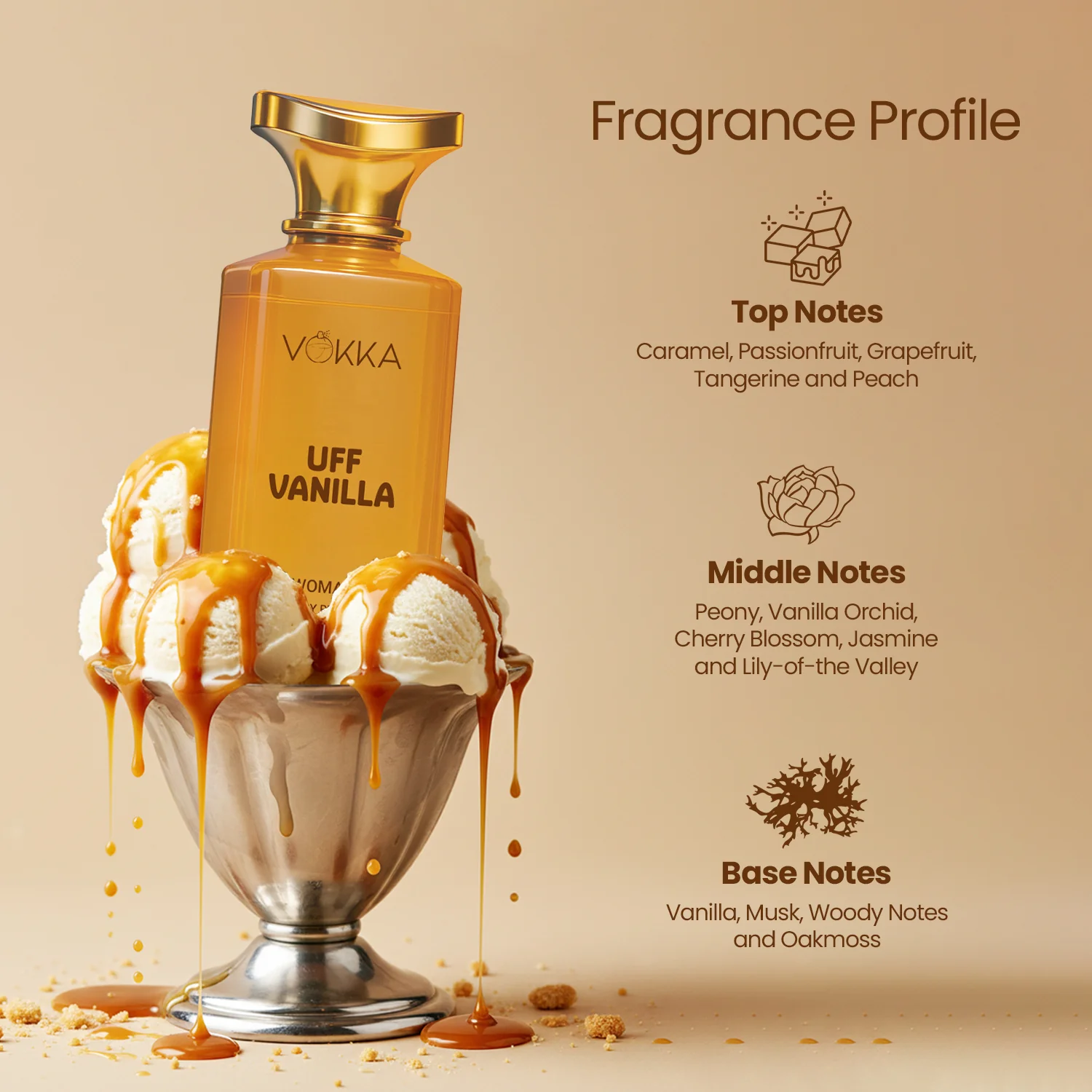 Vokka Uff Vanilla For Woman 100ml Perfume - Image 4