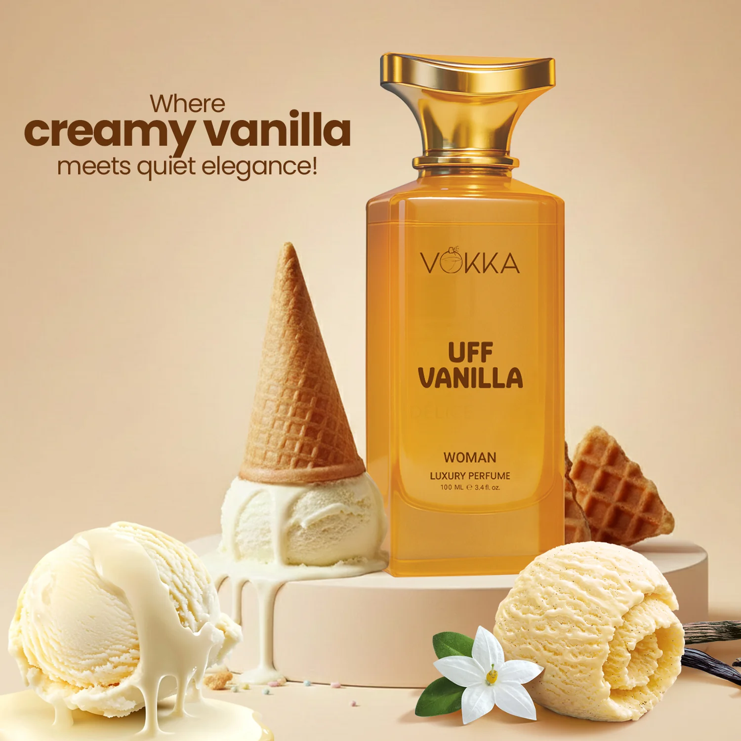 Vokka Uff Vanilla For Woman 100ml Perfume - Image 6